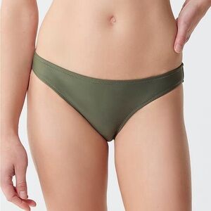 J Crew Heritage 1989 high-leg bikini bottom dark olive green